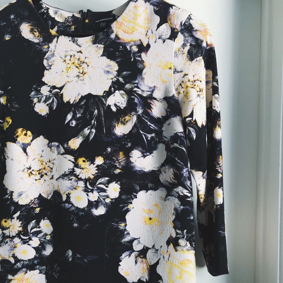 Warehouse Rose Floral Shift Dress - Picture 2 of 3